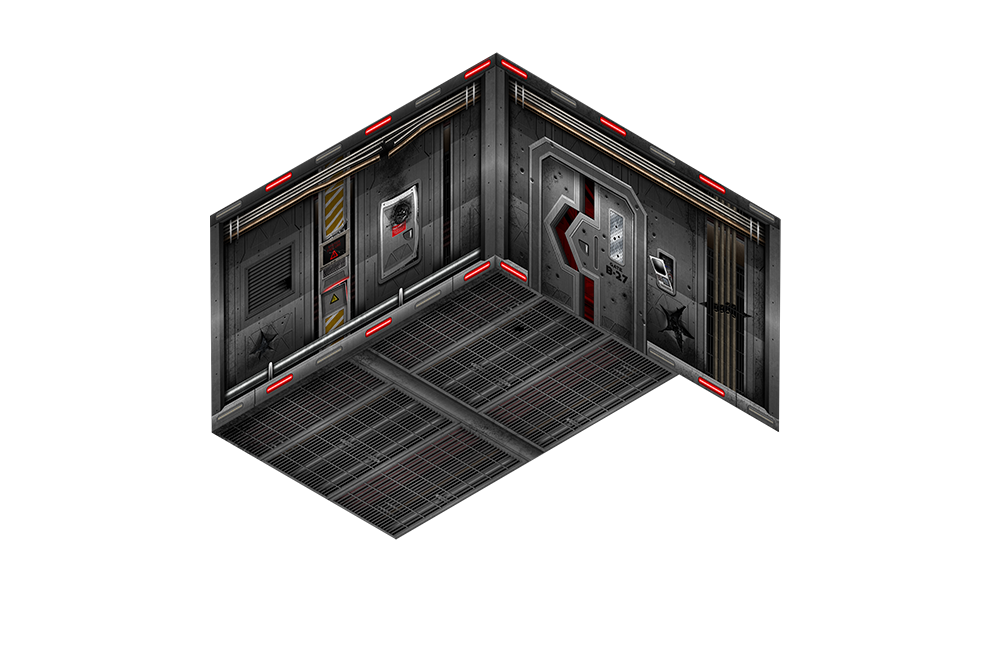 Spaceship Corridor: Battle Damaged