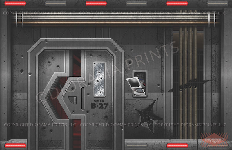 Spaceship Corridor: Battle Damaged